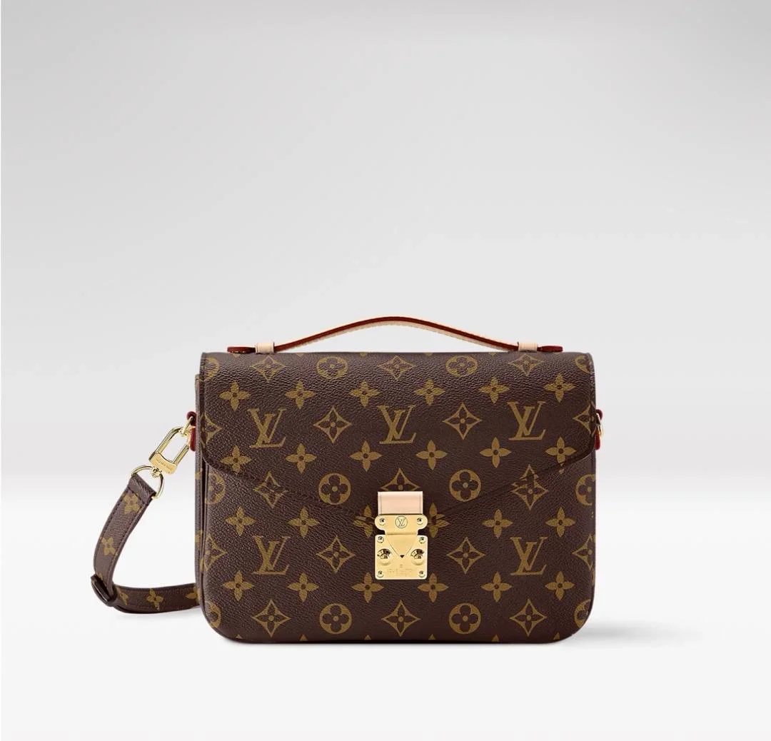 Sac Louis Vuitton Pochette Métis en toile Monogram avec fermoir doré