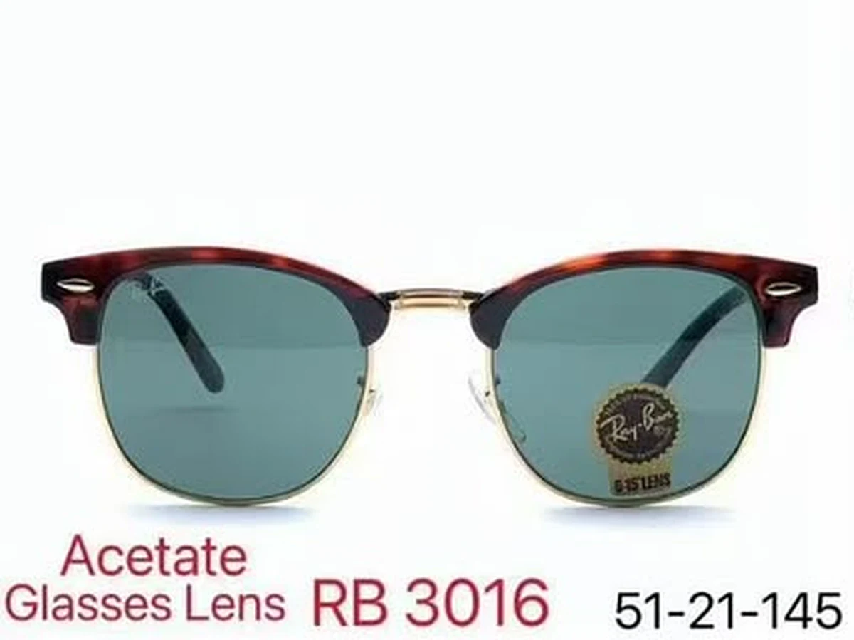 Lunettes de soleil Ray-Ban Clubmaster RB 3016 écaille verres verts