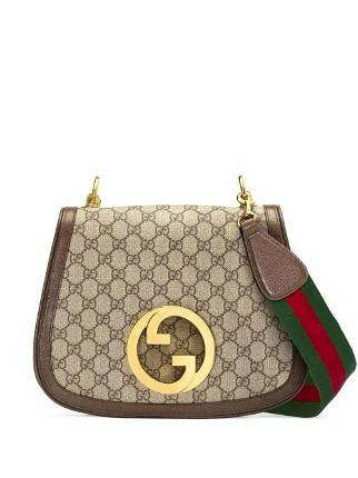 Sac Gucci Blondie en toile GG Supreme avec sangle Web verte et rouge