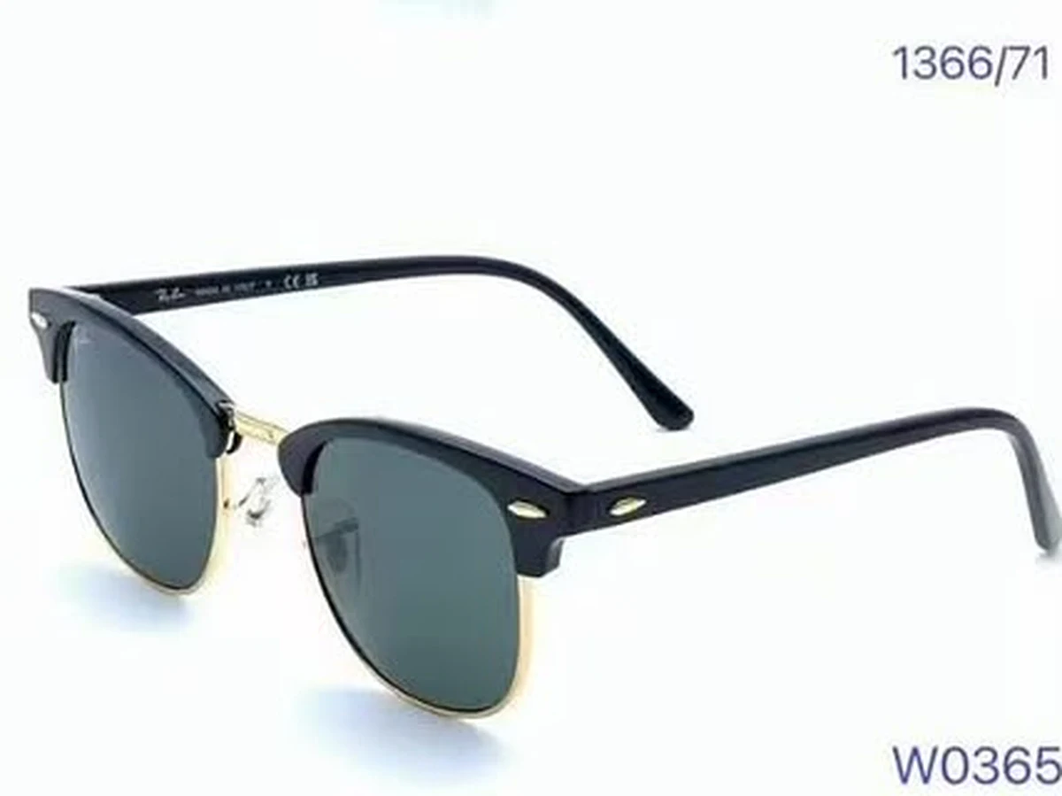 Lunettes de soleil Ray-Ban Clubmaster W0365 noir et or